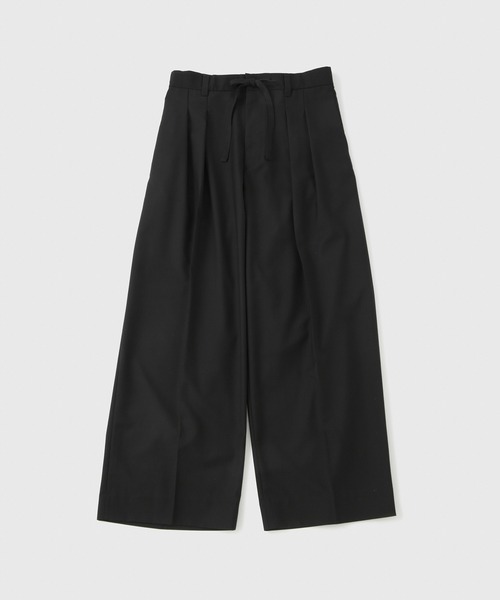 アダムエロペ テーパードパンツ ストレッチ スラックス センター