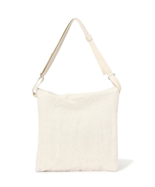 SLOW&CO アイボリー ショルダーバッグ SLOW 「SLOW」 ショルダーバッグ F アイボリー メンズ
