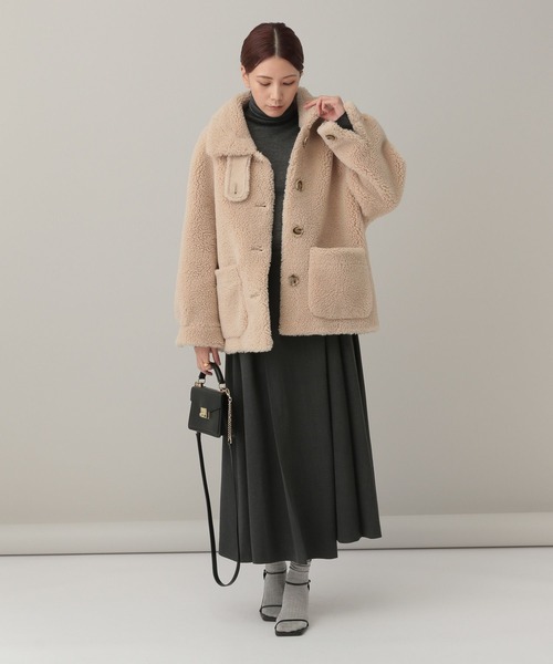 「Curensology」 「PELLESSIMO」ジャケット FREE カーキ レディース_画像8