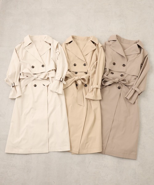 [one after another NICE CLAUP] тренчкот MEDIUM слоновая кость женский 