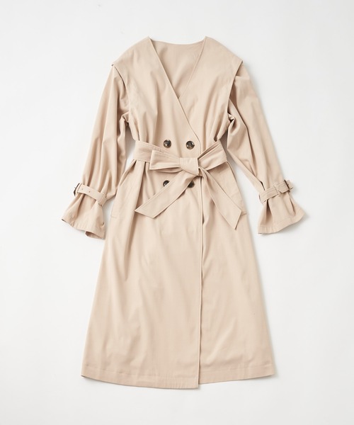 [one after another NICE CLAUP] тренчкот MEDIUM слоновая кость женский 
