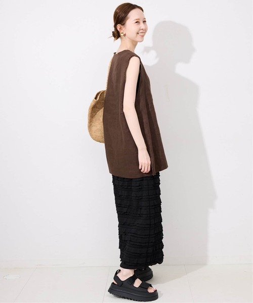 SLOBE IENA スローブイエナ フリルカットソータイトスカート ブラック 追加》フリルカットソータイトスカート（その他スカート