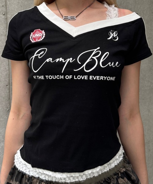 tシャツ ワンショルダーユニフォームTシャツ レディース