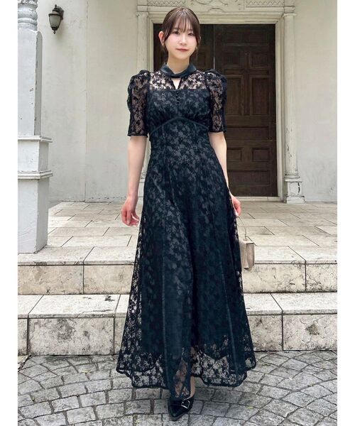 BODY LINE レース ドレス M 総レースショート丈ドレス/MIRIN - カラードレス