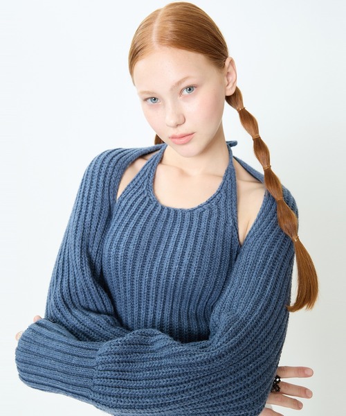 カーディガン CH BOLERO HALTERNECK SET レディース
