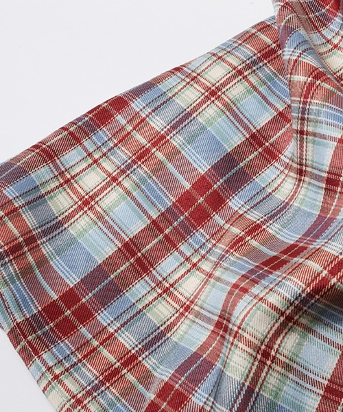 LA POMME petit（ラポミ・プチ） ワンピース Red Plaid Puff Cami