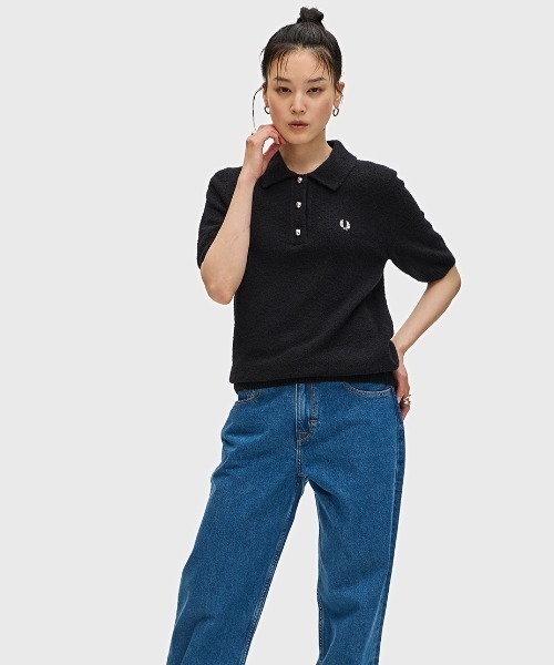FRED PERRY ポロシャツ ポロ Textured Knitted Polo Shirt