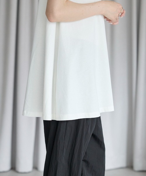 amini tシャツ 半袖 接触冷感フレンチスリーブフレア Tシャツ