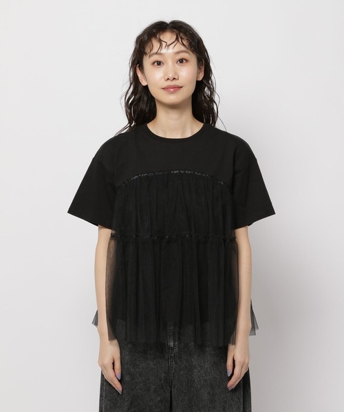 「niko and...」 半袖カットソー MEDIUM ブラウン レディース