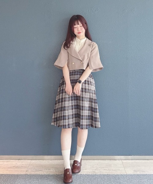 F i.n.t（フィント） スカート 入学式 太ベルト付きプリーツスカート