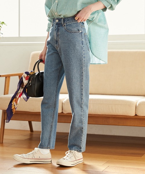 「ANGIE」 デニムパンツ LARGE ネイビー レディース