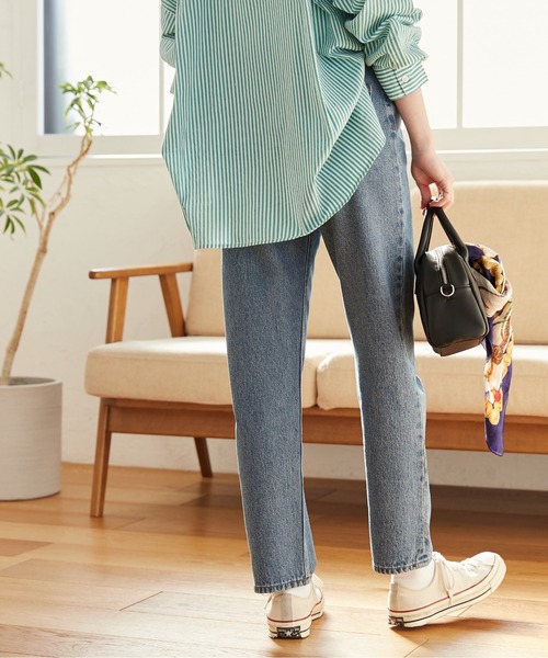 「ANGIE」 デニムパンツ LARGE ネイビー レディース