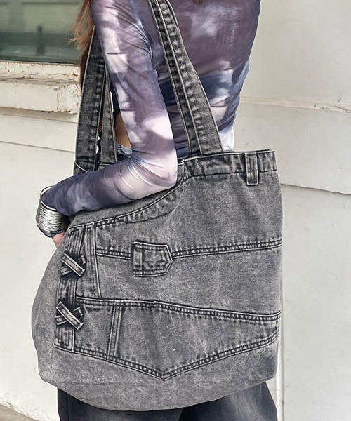 玉草さま❤️pagesになります。猫しゃん縦長A42way トートデニムリメイク 玉草さま❤️pagesになります。猫しゃん縦長A42way トートデニム