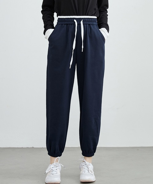 値下。SUKALA イージージョガーパンツ　Mサイズ　ダークネイビー KRIFF MAYER（クリフメイヤー） イージージョガーパンツ ストレッチ