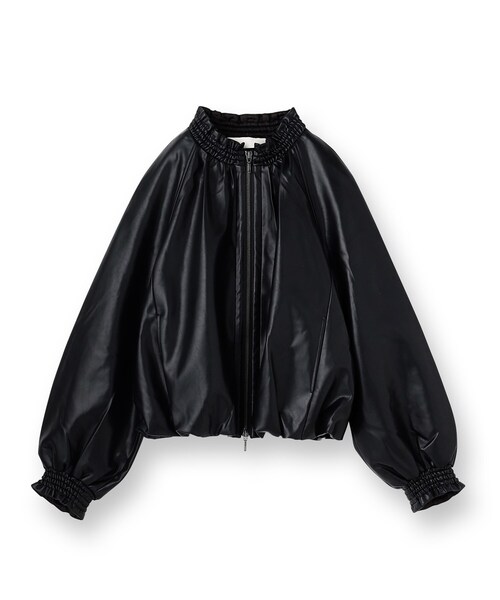 Marilyn Moon完売品 ティアード フーデッド ブルゾン ブラック UNTITLED（アンタイトル） ブルゾン アウター 「MARILYN MOON」ソフト