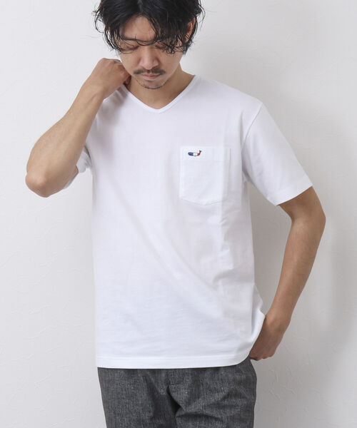 「NOLLEY'S goodman」 半袖Tシャツ M グレイッシュベージュ メンズ_画像2