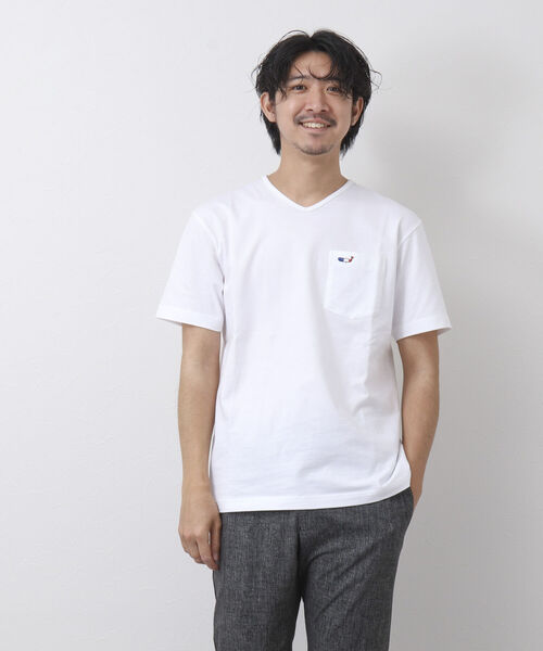 「NOLLEY'S goodman」 半袖Tシャツ M グレイッシュベージュ メンズ_画像3