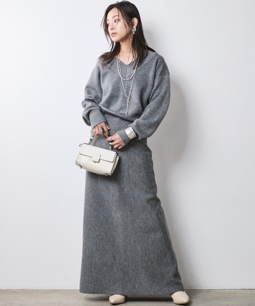 CHIC STYLE（シックスタイル） スカート ニットナローマキシスカート