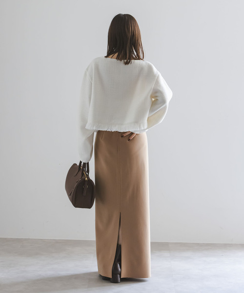 NOBLE（ノーブル） ブラウス シャツ 「追加」ツイードショートトップス