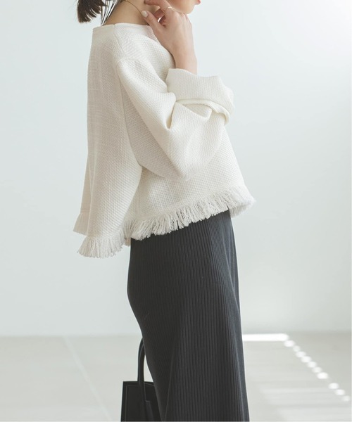 NOBLE（ノーブル） ブラウス シャツ 「追加」ツイードショートトップス