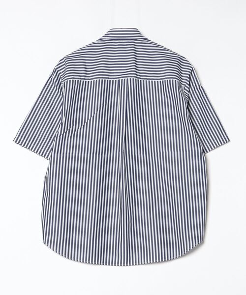 「green label relaxing」 7分袖シャツ M ネイビー メンズの画像