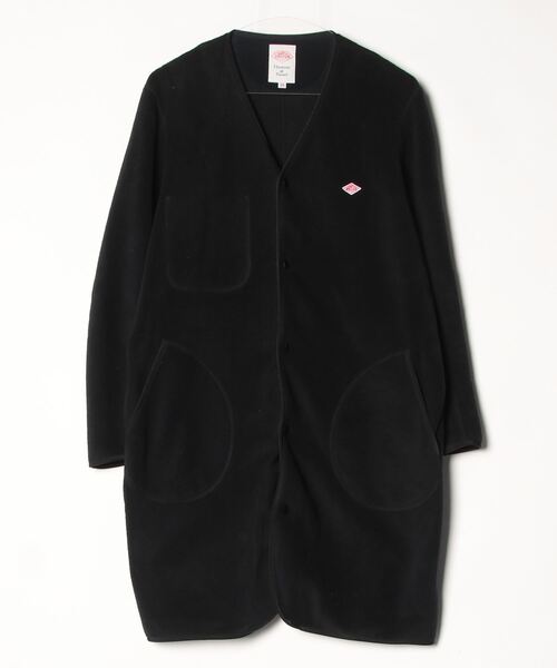 Danton（ダントン） ノーカラーコート 38 ブラック レディース