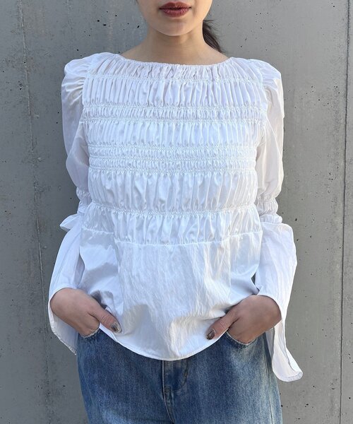 SHENERY（シーナリー） ブラウス シャツ シャーリングブラウス