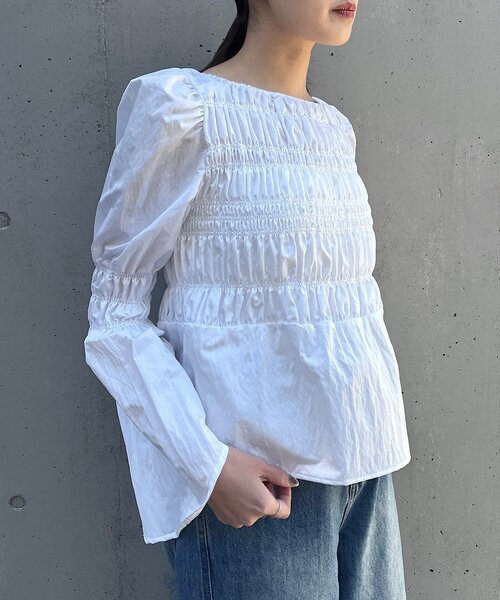 SHENERY（シーナリー） ブラウス シャツ シャーリングブラウス