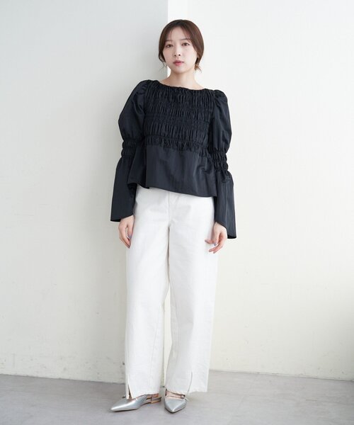 SHENERY（シーナリー） ブラウス シャツ シャーリングブラウス