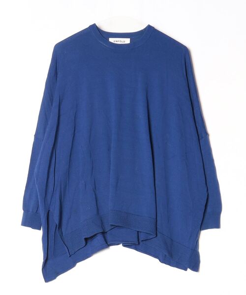 ENFOLD（エンフォルド） 長袖ニット 38 ブルー レディース : ZOZOTOWN