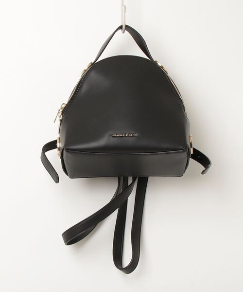 CHARLES & KEITH 2way黒ブラックリュックショルダーバッグ Duo ドゥオ