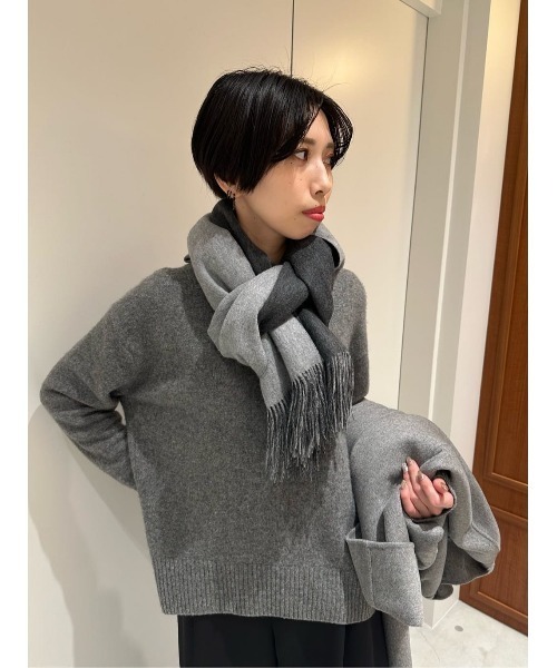 ESTNATION エストネーション カシミヤ ストール マフラー 大盤 ESTNATION（エストネーション） マフラー ESTNATION / ソリッド