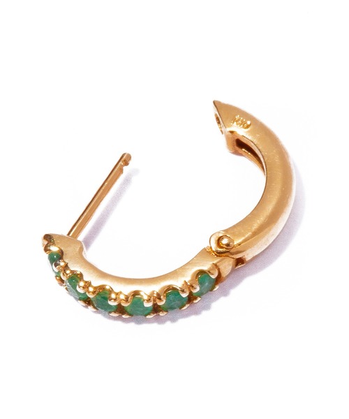 ピアス 「les bon bon」embrace emerald pierce pair/エンブレイス エメラルド ピアス BOB798 レディースの画像