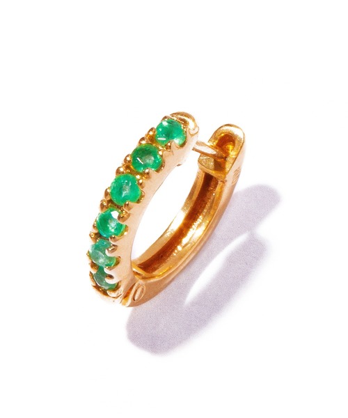 ピアス 「les bon bon」embrace emerald pierce pair/エンブレイス エメラルド ピアス BOB798 レディースの画像