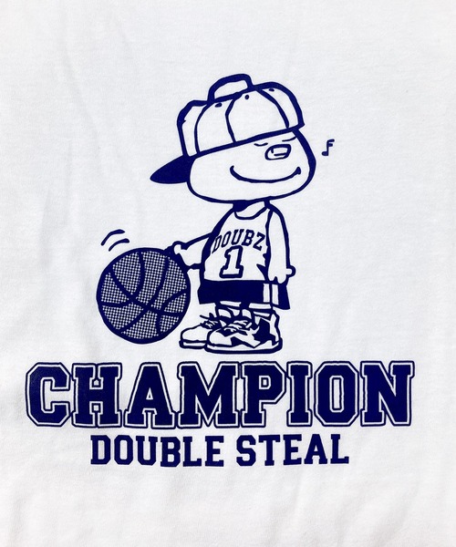 「DOUBLE STEAL」 長袖Tシャツ MEDIUM ブラック メンズ_画像4