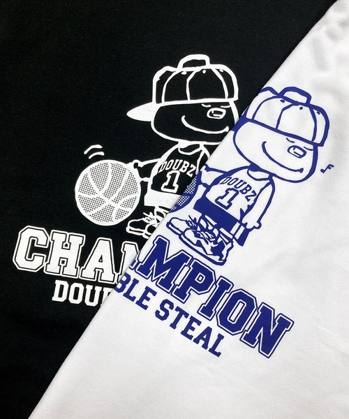 「DOUBLE STEAL」 長袖Tシャツ MEDIUM ブラック メンズ_画像6