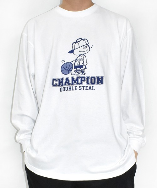 「DOUBLE STEAL」 長袖Tシャツ MEDIUM ブラック メンズ_画像9