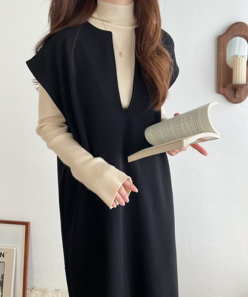 「classicalelf」 半袖ワンピース X-LARGE ブラック レディース_画像5