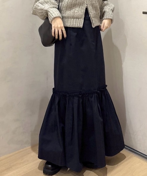STYLEMIXER（スタイルミキサー） ロング スカート ヘムギャザーチノ