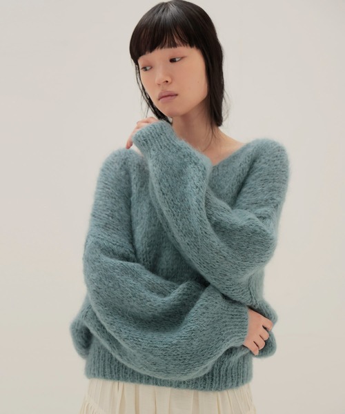 DRESSLAVE（ドレスレイブ） ニット セーター chunky mohair Vneck