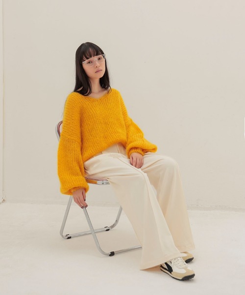 DRESSLAVE（ドレスレイブ） ニット セーター chunky mohair Vneck