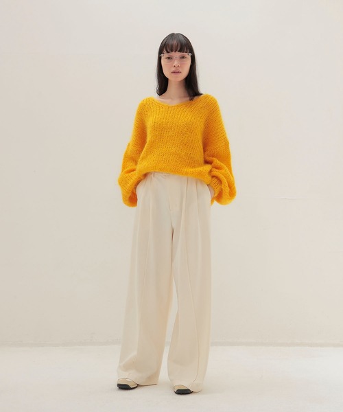 ニット/セーター epa mohair V neck knit"IV" mohair V neck knit