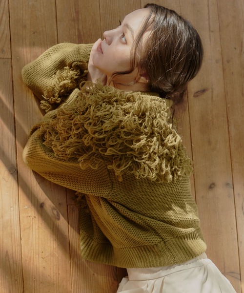 OLUN ニット セーター fringe knit/フリンジニット レディース OLUN ニット セーター fringe knit/フリンジニット レディース