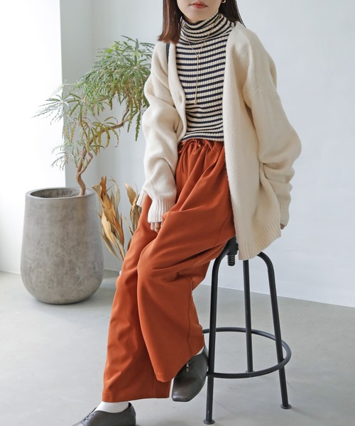 「Crisp」 ニットカーディガン FREE イエロー レディース_画像6