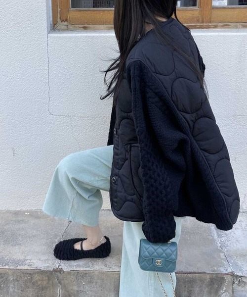 「meJane」 ノーカラージャケット FREE ブラック レディース_画像4