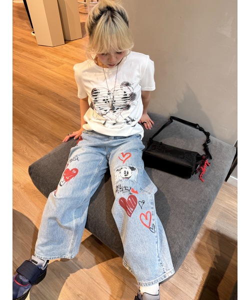 Desigual（デシグアル） tシャツ 半袖 ミッキー＆ミニー グラフィック
