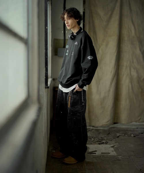 「Bleme」 スウェットカットソー L ベージュ メンズ_画像6