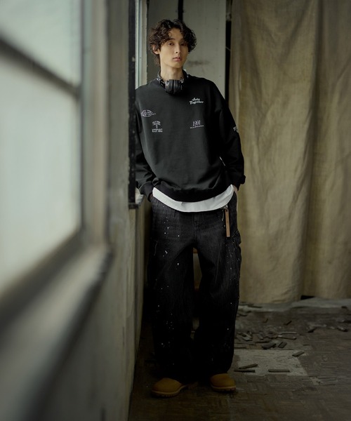 「Bleme」 スウェットカットソー L ベージュ メンズ_画像7