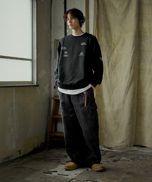 「Bleme」 スウェットカットソー L ベージュ メンズ_画像8