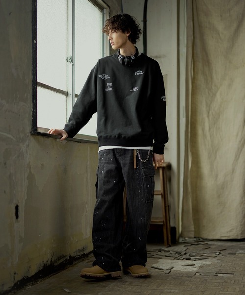 「Bleme」 スウェットカットソー L ベージュ メンズ_画像9